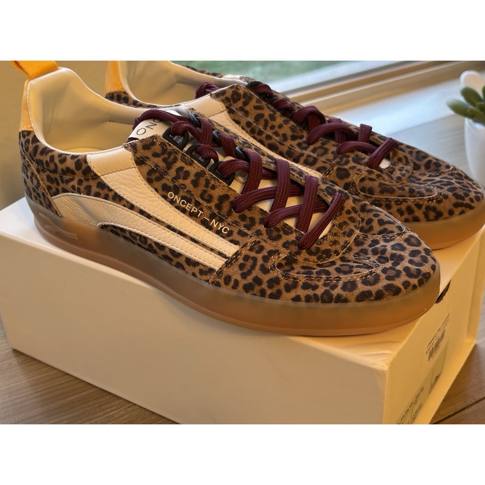 NIB Oncept Fez Leopard Sneakers Super Soft READ DESCRIPTION 9.5 But Fit Like 10